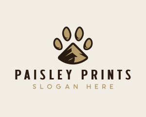 Paw Print Mountain logo design