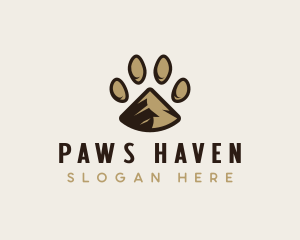 Paw Print Mountain logo design