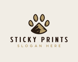 Paw Print Mountain logo design