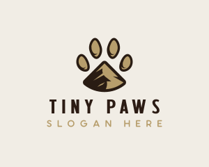 Paw Print Mountain logo design