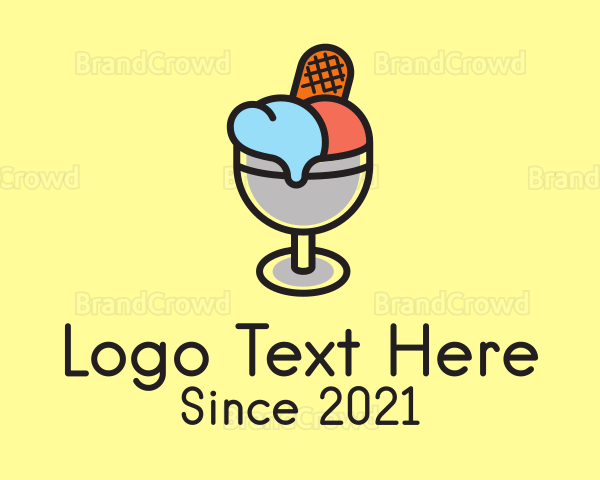 Ice Cream Dessert Logo