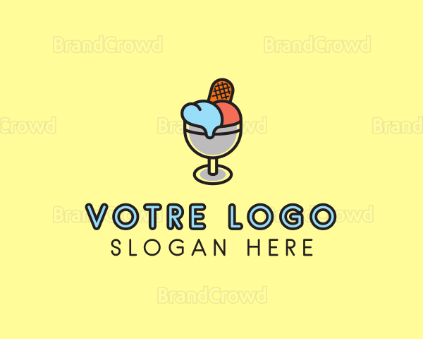 Ice Cream Dessert Logo