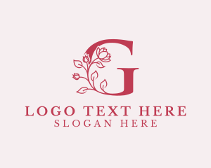 Skin Care - Beauty Flower Letter G logo design