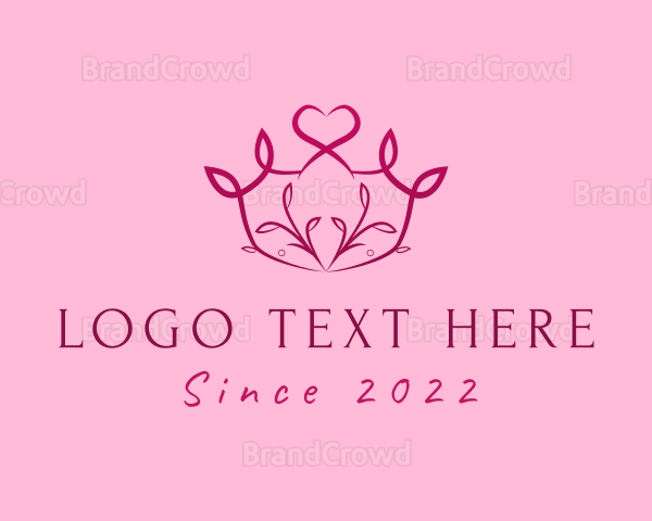 Beauty Leaf Tiara Crown Logo