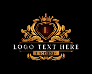 Sophisticated - Shield Crest Crown logo design