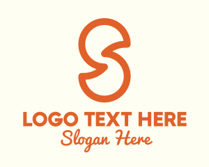 Merchandise - Orange Letter S logo design
