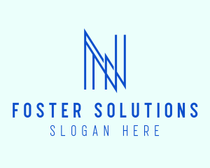 Minimalist Business Firm Letter N logo design