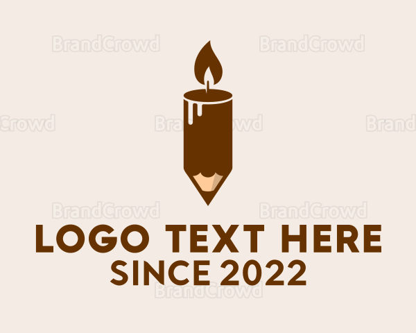 Decoration Candle Pencil Logo