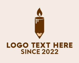 Poet - Decoration Candle Pencil logo design
