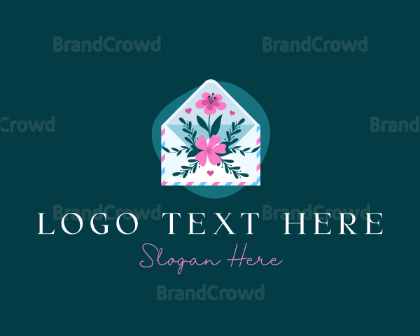 Flower Envelope Mail Logo