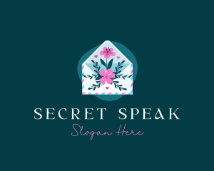 Confession - Flower Envelope Mail logo design