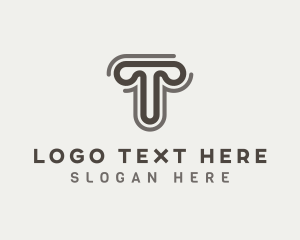 Lettermark - Generic Brand Company Letter T logo design