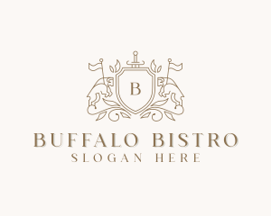 Buffalo Animal Crest logo design