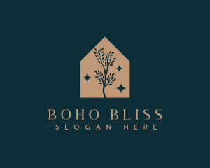 Botanical Garden House Tree logo design