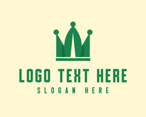 King - Royal Leaf Crown logo design