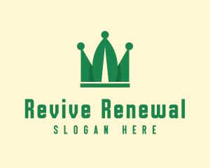 Royal Leaf Crown logo design