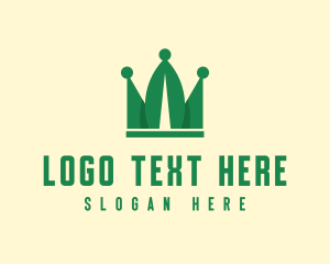 Leaf - Royal Leaf Crown logo design