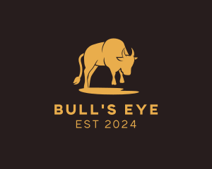 Yellow Gold Bull  logo design