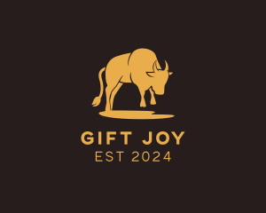 Yellow Gold Bull  logo design