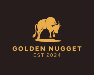 Yellow Gold Bull  logo design