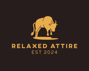 Yellow Gold Bull  logo design