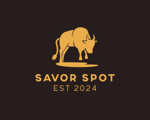 Yellow Gold Bull  logo design