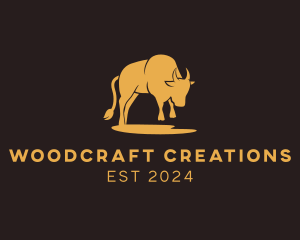 Yellow Gold Bull  logo design