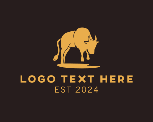 Mad - Yellow Gold Bull logo design