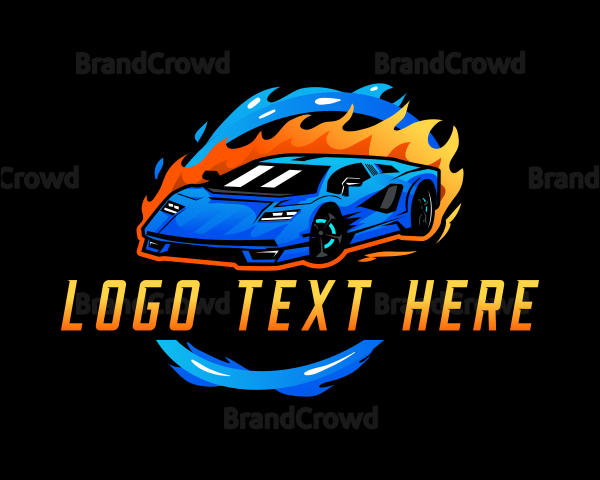 Flame Car Dealership Logo