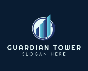 Finance Graph Tower logo design