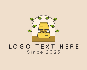 Eco - Organic Coffee Beans logo design