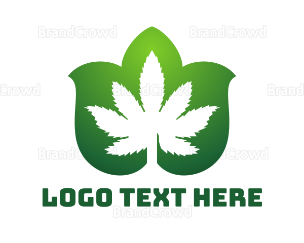 Cannabis Leaf Pattern Logo