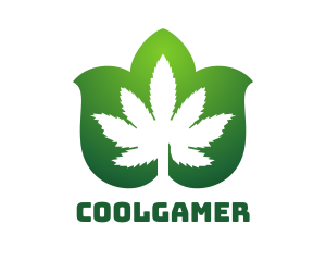 Cherub - Cannabis Leaf Pattern logo design