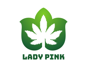 Cannabis Leaf Pattern logo design