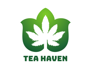 Cannabis Leaf Pattern logo design