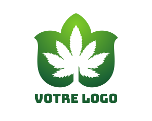 Smoke - Cannabis Leaf Pattern logo design