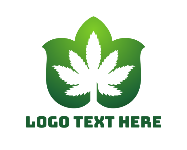 Smoke - Cannabis Leaf Pattern logo design