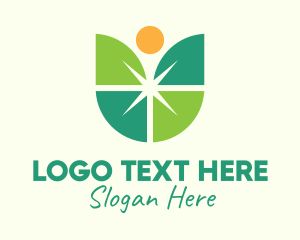 Agricultural - Shiny Tulip Flower logo design