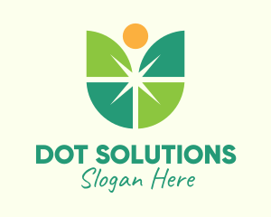 Dot - Shiny Tulip Flower logo design
