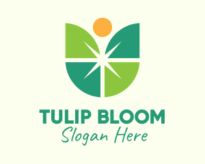 Tulip - Shiny Tulip Flower logo design