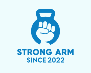 Arm - Punch Kettlebell Gym logo design