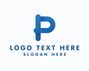 Application - Gradient Modern Letter P logo design