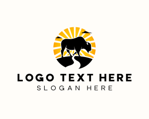 Bison - Bison Livestock Bull logo design