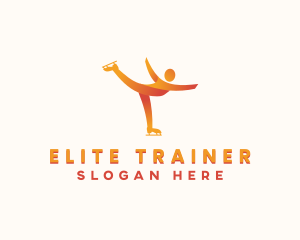 Ice Skating Athlete logo design