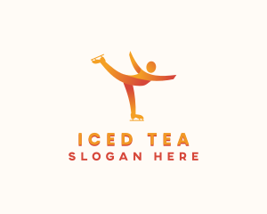 Ice Skating Athlete logo design