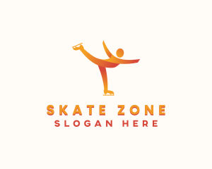 Ice Skating Athlete logo design