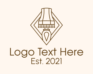 Lampshade - Brown Vintage Lamp logo design