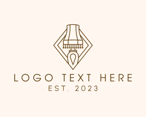 Home Interior - Elegant Lamp Shade logo design