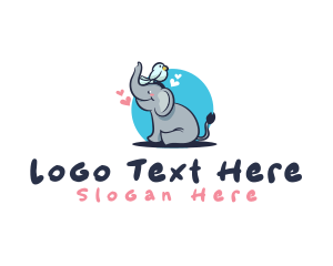 Green Elephant - Animal Bird Elephant logo design