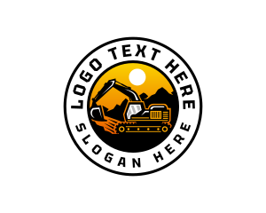 Excavator Digger Mining Logo